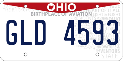 OH license plate GLD4593