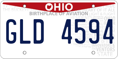 OH license plate GLD4594