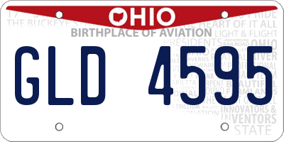 OH license plate GLD4595