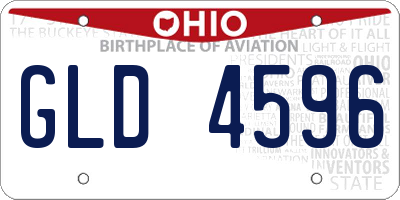OH license plate GLD4596