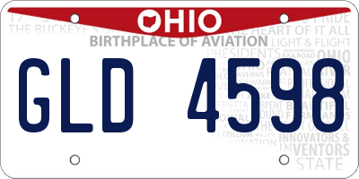 OH license plate GLD4598