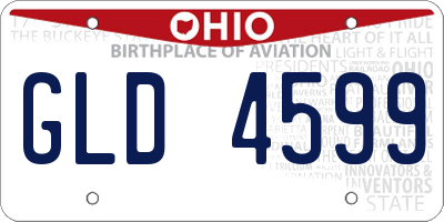OH license plate GLD4599