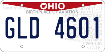 OH license plate GLD4601