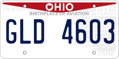 OH license plate GLD4603