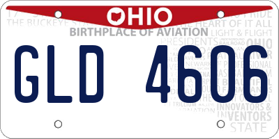 OH license plate GLD4606