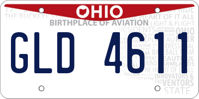 OH license plate GLD4611