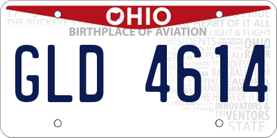 OH license plate GLD4614