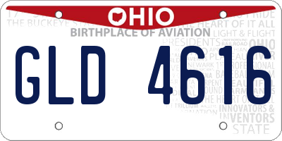 OH license plate GLD4616