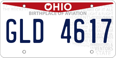 OH license plate GLD4617
