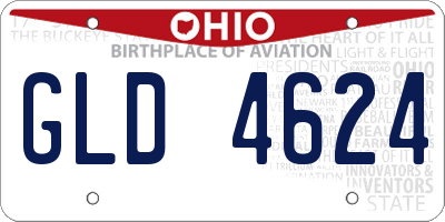OH license plate GLD4624