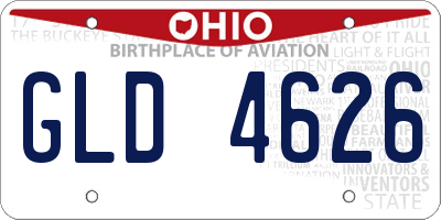 OH license plate GLD4626
