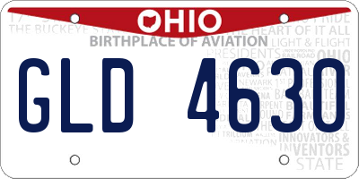 OH license plate GLD4630