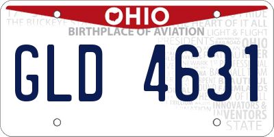 OH license plate GLD4631