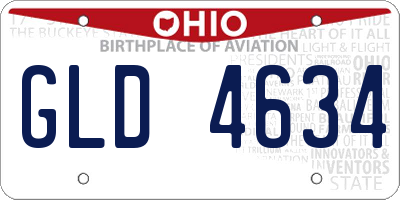 OH license plate GLD4634