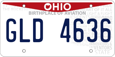 OH license plate GLD4636