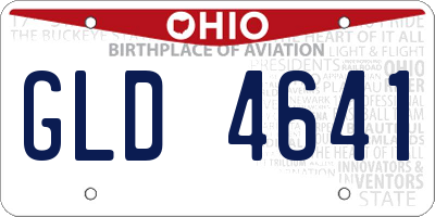 OH license plate GLD4641