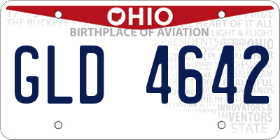 OH license plate GLD4642