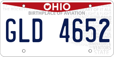 OH license plate GLD4652