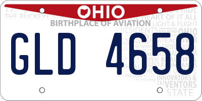 OH license plate GLD4658