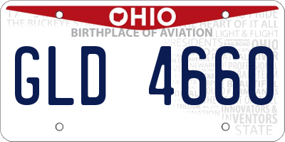 OH license plate GLD4660