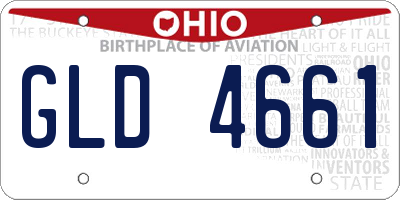 OH license plate GLD4661