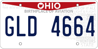 OH license plate GLD4664
