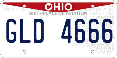 OH license plate GLD4666
