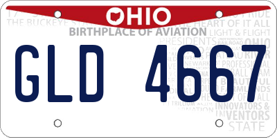 OH license plate GLD4667