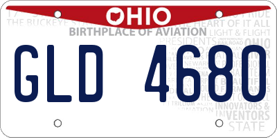 OH license plate GLD4680