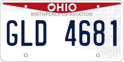 OH license plate GLD4681