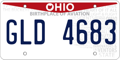 OH license plate GLD4683