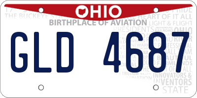 OH license plate GLD4687