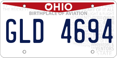 OH license plate GLD4694