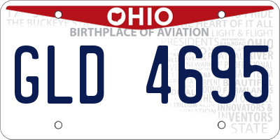 OH license plate GLD4695