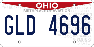 OH license plate GLD4696