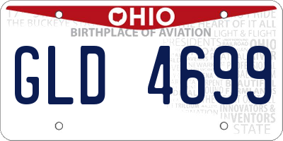 OH license plate GLD4699