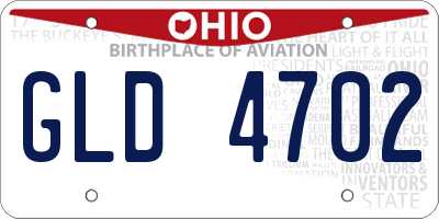 OH license plate GLD4702