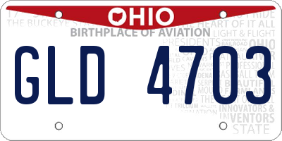 OH license plate GLD4703
