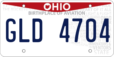 OH license plate GLD4704