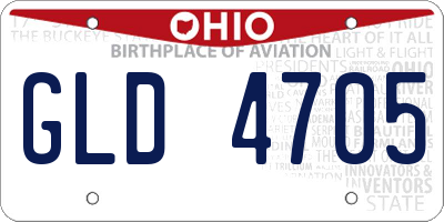 OH license plate GLD4705