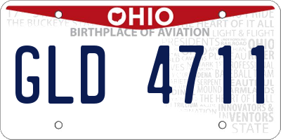 OH license plate GLD4711