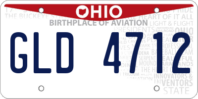 OH license plate GLD4712