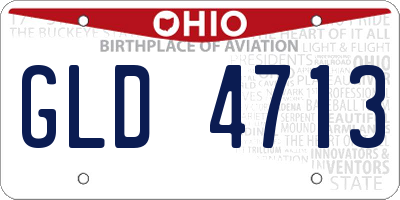 OH license plate GLD4713