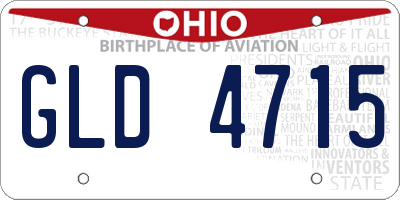 OH license plate GLD4715