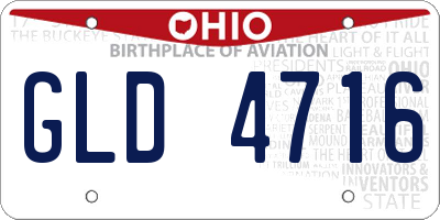 OH license plate GLD4716
