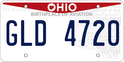 OH license plate GLD4720