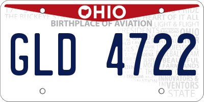 OH license plate GLD4722