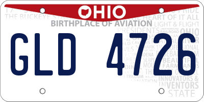 OH license plate GLD4726
