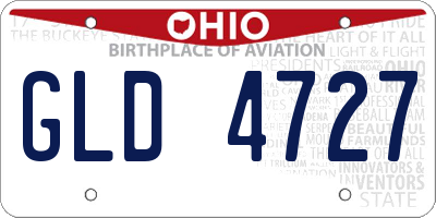 OH license plate GLD4727
