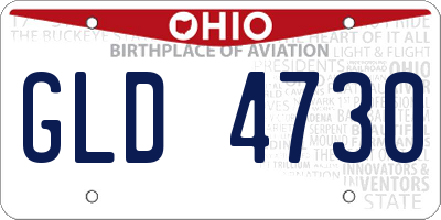OH license plate GLD4730